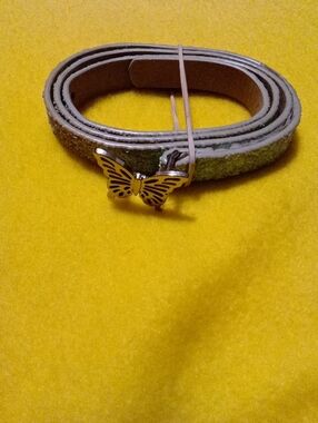 Cat & Jack Glitter Gradient Butterfly Buckle Belt in Green and Blue